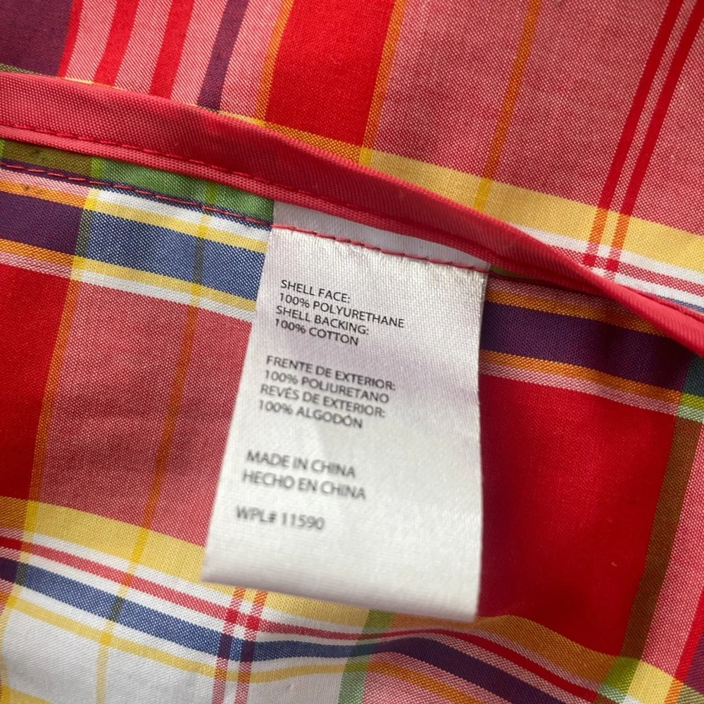 Colorful Plaid Hooded Raincoat Weatherproof Vintage brand XL - Picture 6 of 11